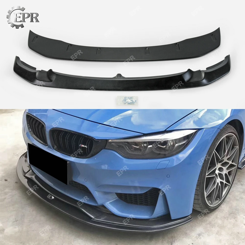 FRP Передняя Накладка для губ BMW F80 M3 F82 M4 2015 + GTS стиль стекло волокно передняя губа 2