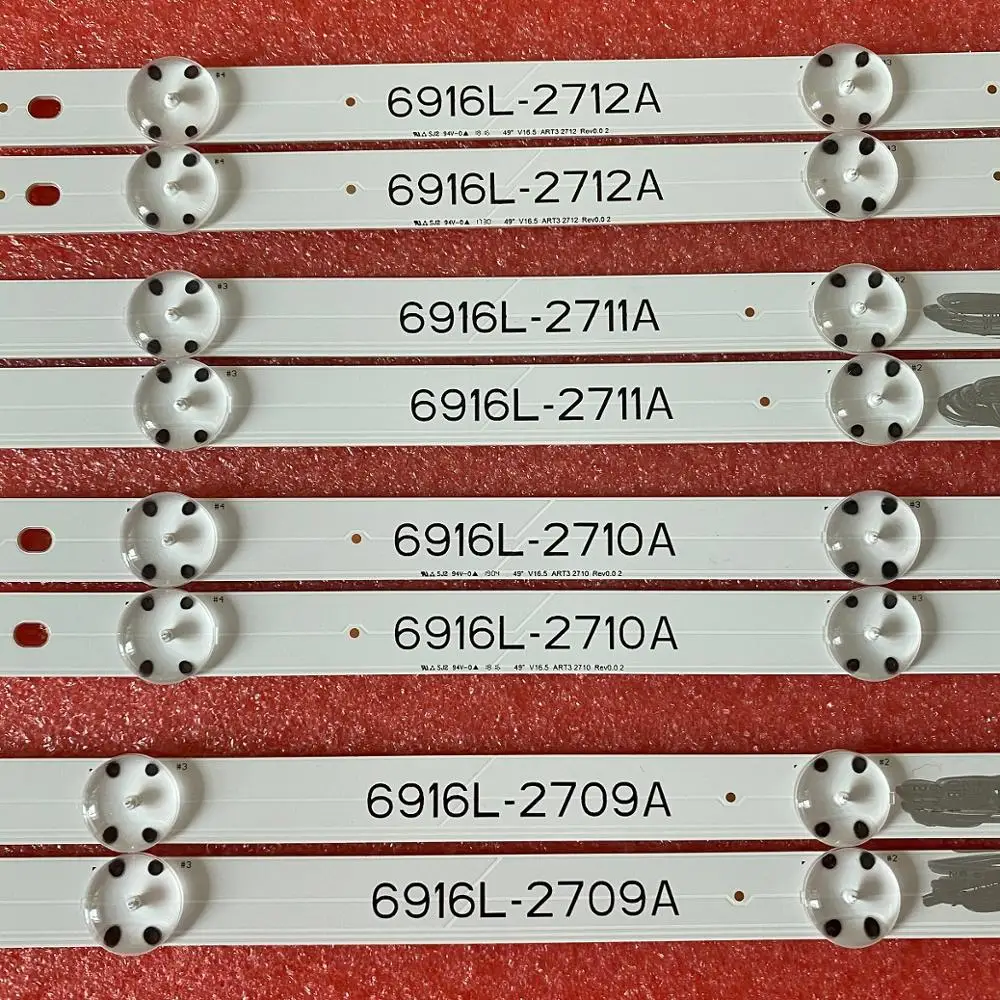 10 комплектов = 80 светодиодный т. светодиодных лент для подсветки LG 49UH603V 49UH620V 49UH610V