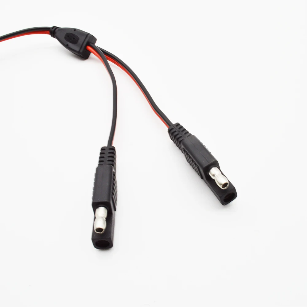 TRIUMPHCABLE 1-24V DIY 1 to 2 SAE Power Extension Cable Adapter Connector Pin Quick Connect Disconnect Plug 18AWG 30cm | Обустройство