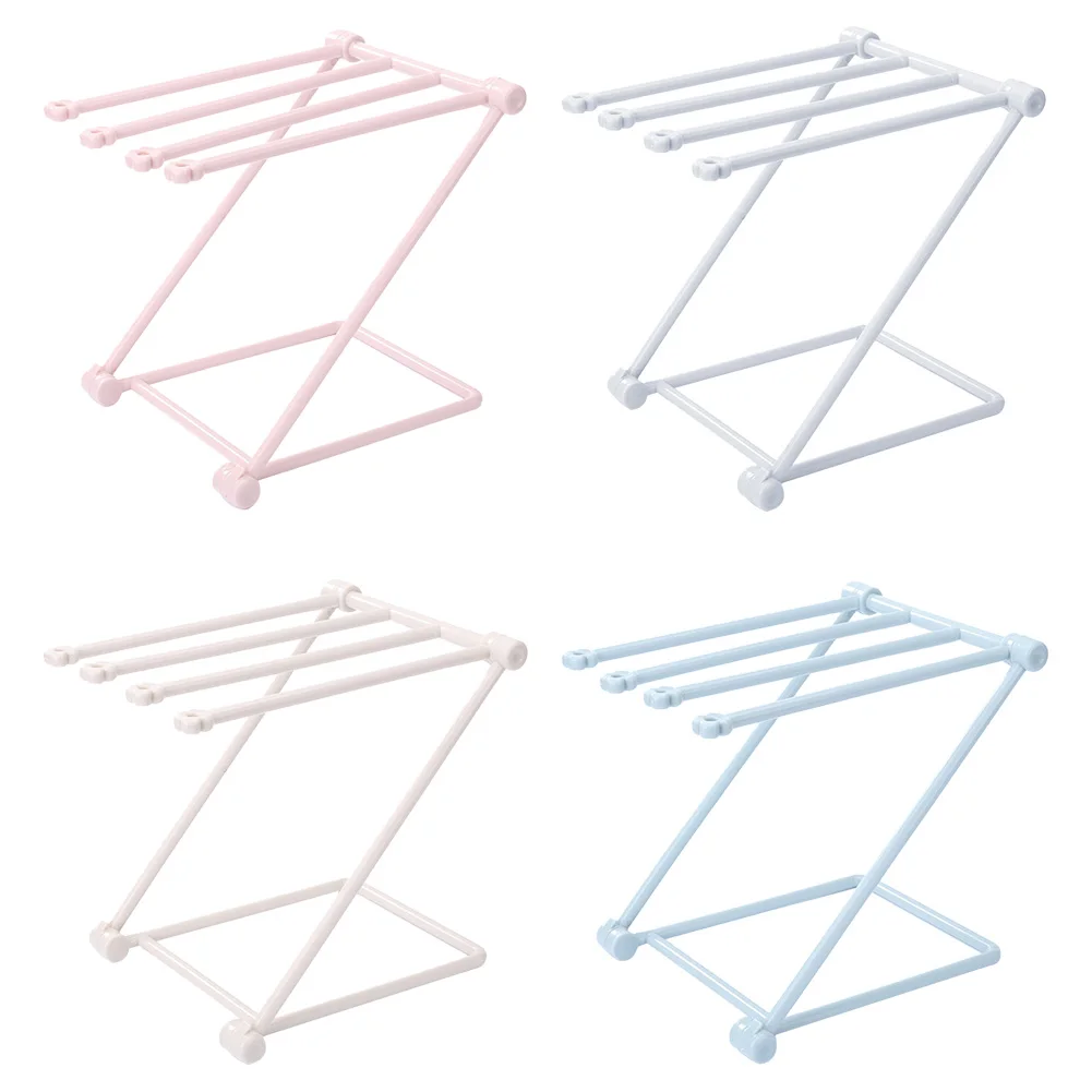 

Floding Storage Racks Kitchen Multifunction Rag Rack Bathroom Supply Foldable Vertical Towel Holder Hot sale
