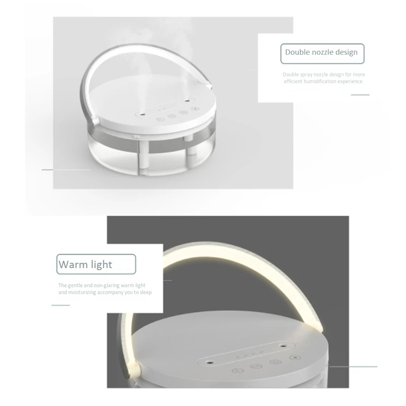 

1200ML Aroma Essential Oil Diffuser USB Ultrasonic Air Humidifier with 2 Mist Outlet LED Light for Home Office