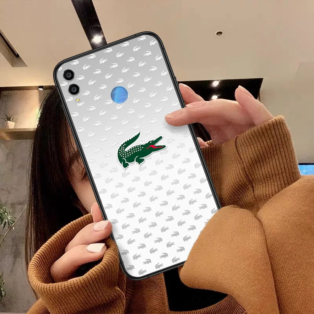 

French Brand LACOETE Phone Case For Huawei Honor 6A 7A 7C 8 8A 8X 9 9X 10 10i 20 Lite Pro Play black Bumper Soft Prime Luxury