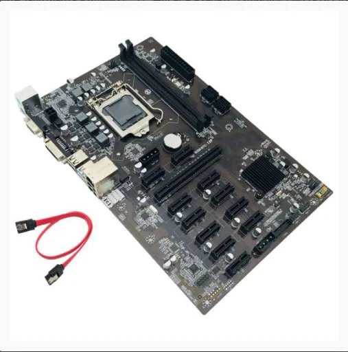 

New B250 BTC Mining Machine Motherboard 12 PCI-E16X Graph Card SODIMM LGA 1151 DDR4 SATA3.0 Support VGA DVI for Miner Dropship