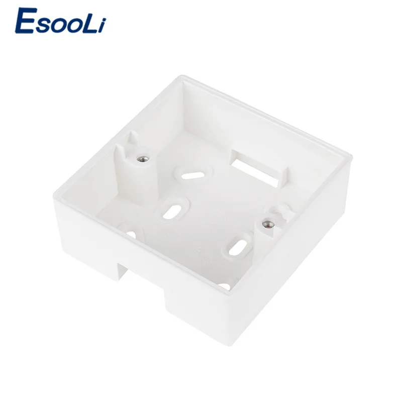 EsooLi 86X86 ПВХ утолщение распределительная коробка настенное крепление кассеты внешний монтажный ящик подходит для 86 стандартных переключателей и розеток