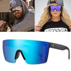 2021 новый роскошный бренд зеркальные зеленые линзы тепловой солнечные очки волны мужские спортивные очки Защита uv400 с Чехол