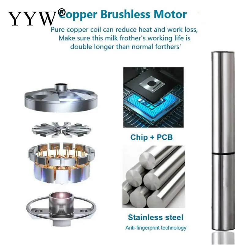 

Electric Milk Frother Handheld Foam Coffee Maker Automatic Egg Beater Milk Cappuccino Frother Kitchen Coffee Whisk Small Tools