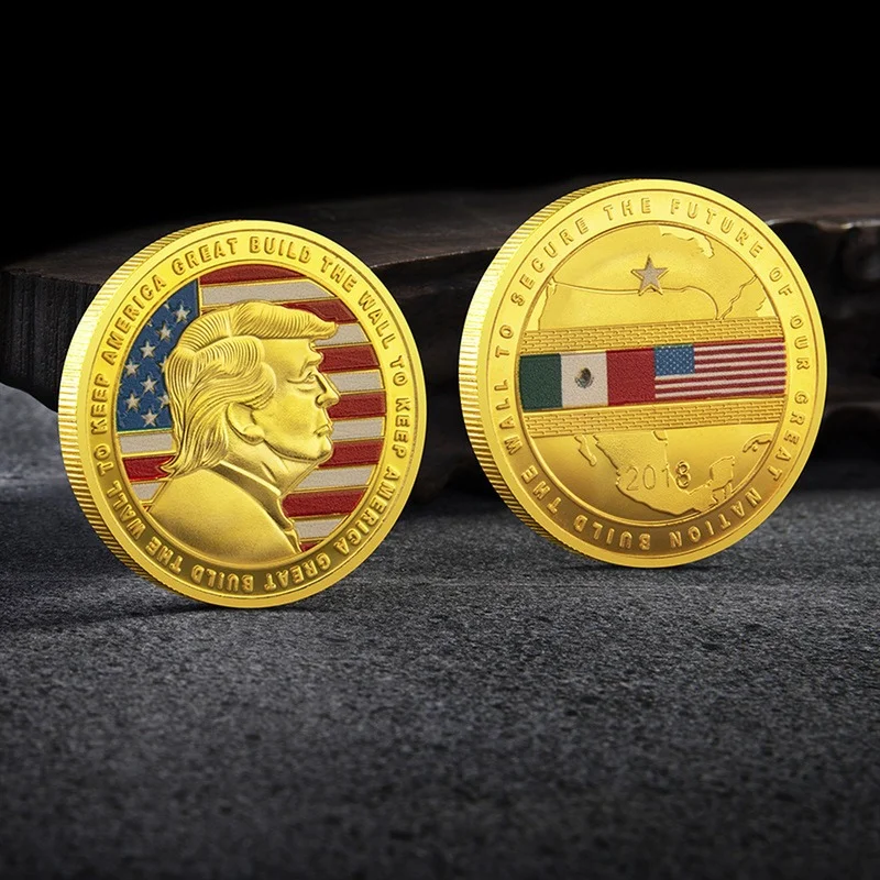 

2018 U.S. Flag President Trump Election Keeps America's Great Commemorative Coin Crafts Collection Challenge Coin Gold Coin