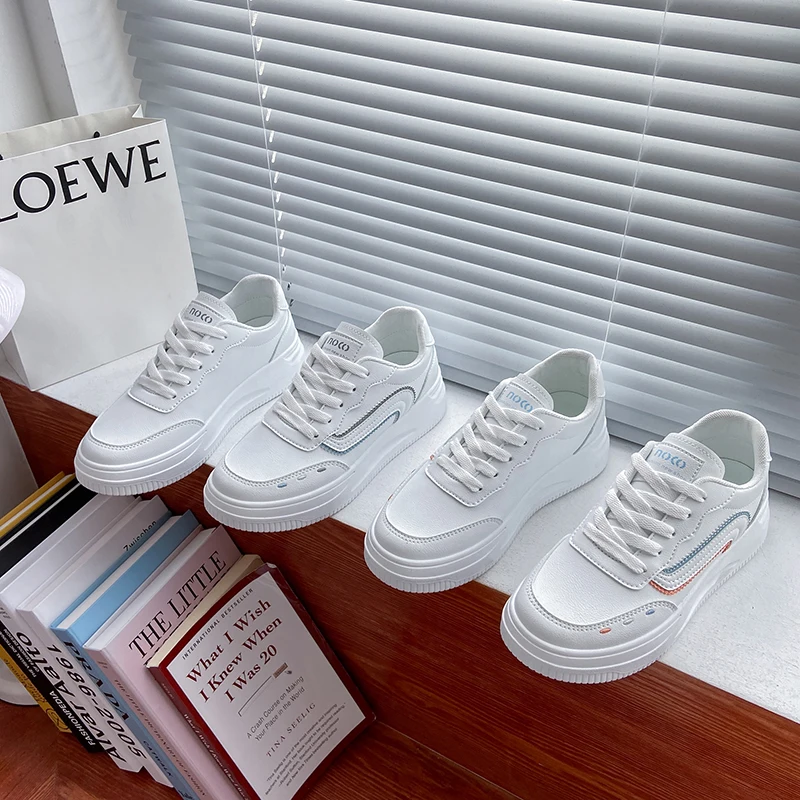 

2021 autumn new small white shoes female ins students thick soled high casual shoes women's fashion Korean version