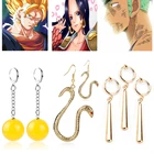 Серьги с фигурками Боа Хэнкок Зоро для мужчин и женщин, классическое аниме косплейное ювелирное изделие, висячие серьги-клипсы