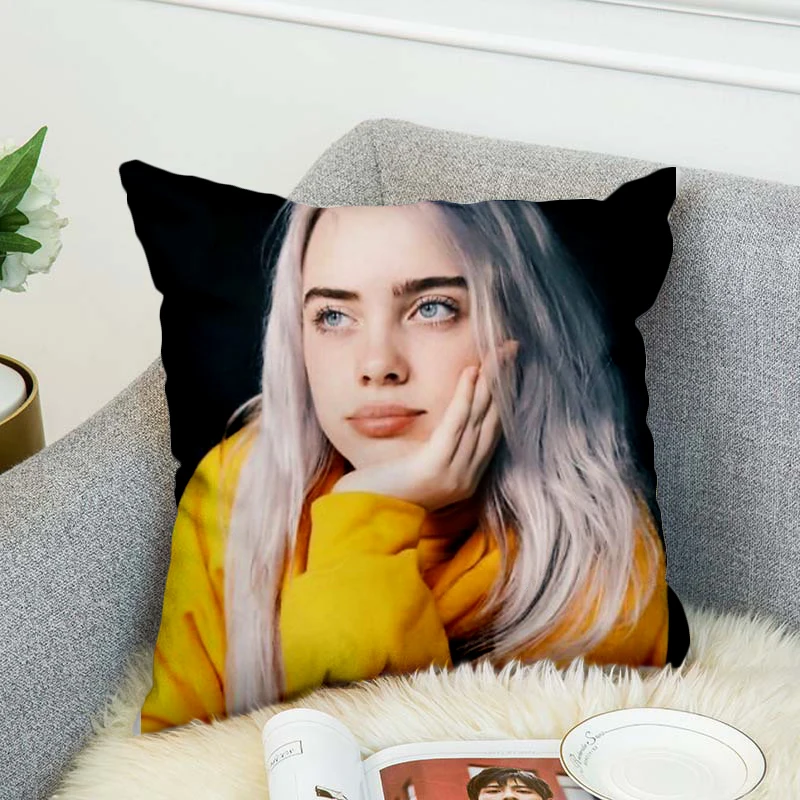 

Female singer 3D printed Polyester Decorative Pillowcases Throw Pillow Cover Square Zipper Pillow cases Fans gift style-3