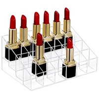 lipstick holder 24 spaces clear acrylic lipstick organizer display stand cosmetic makeup organizer for lipstick brushes