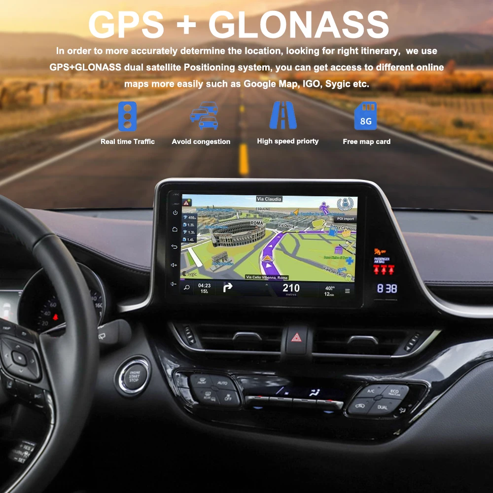 Автомобильный мультимедийный 1 Din Android 9,0 Navi для Toyota C-HR CHR Авторадио Навигация gps головное устройство 4 Гб+ 64 Гб PX6