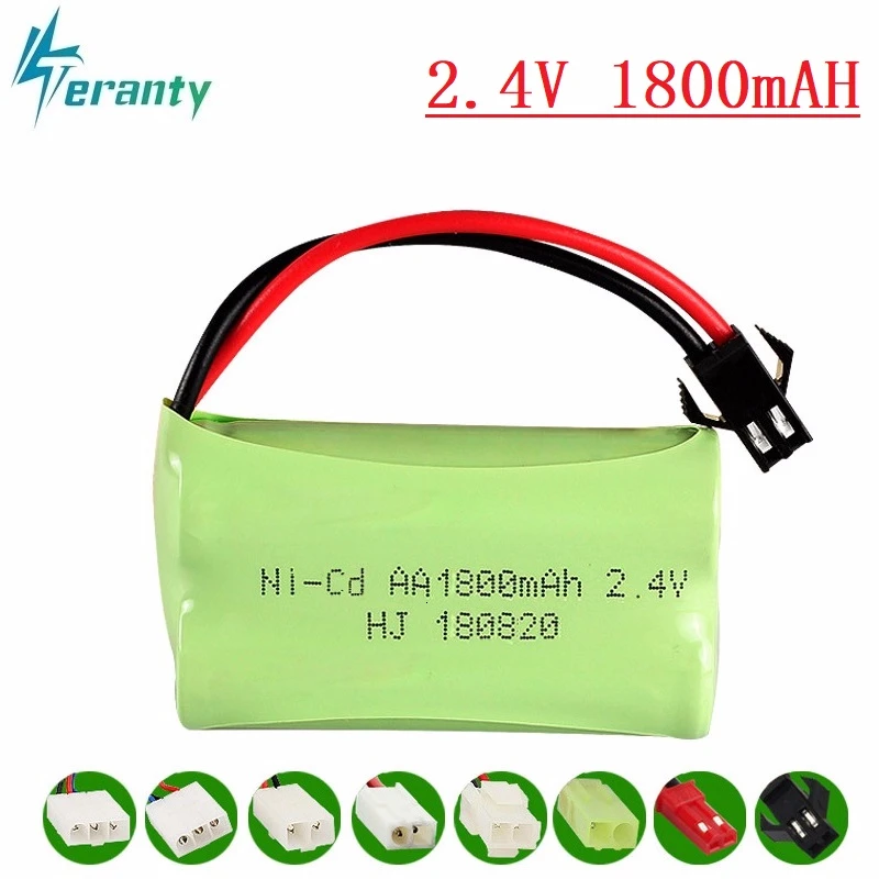 Обновленная батарея 2 4 v 1800mah NiNH для радиоуправляемых игрушек автомобили танки