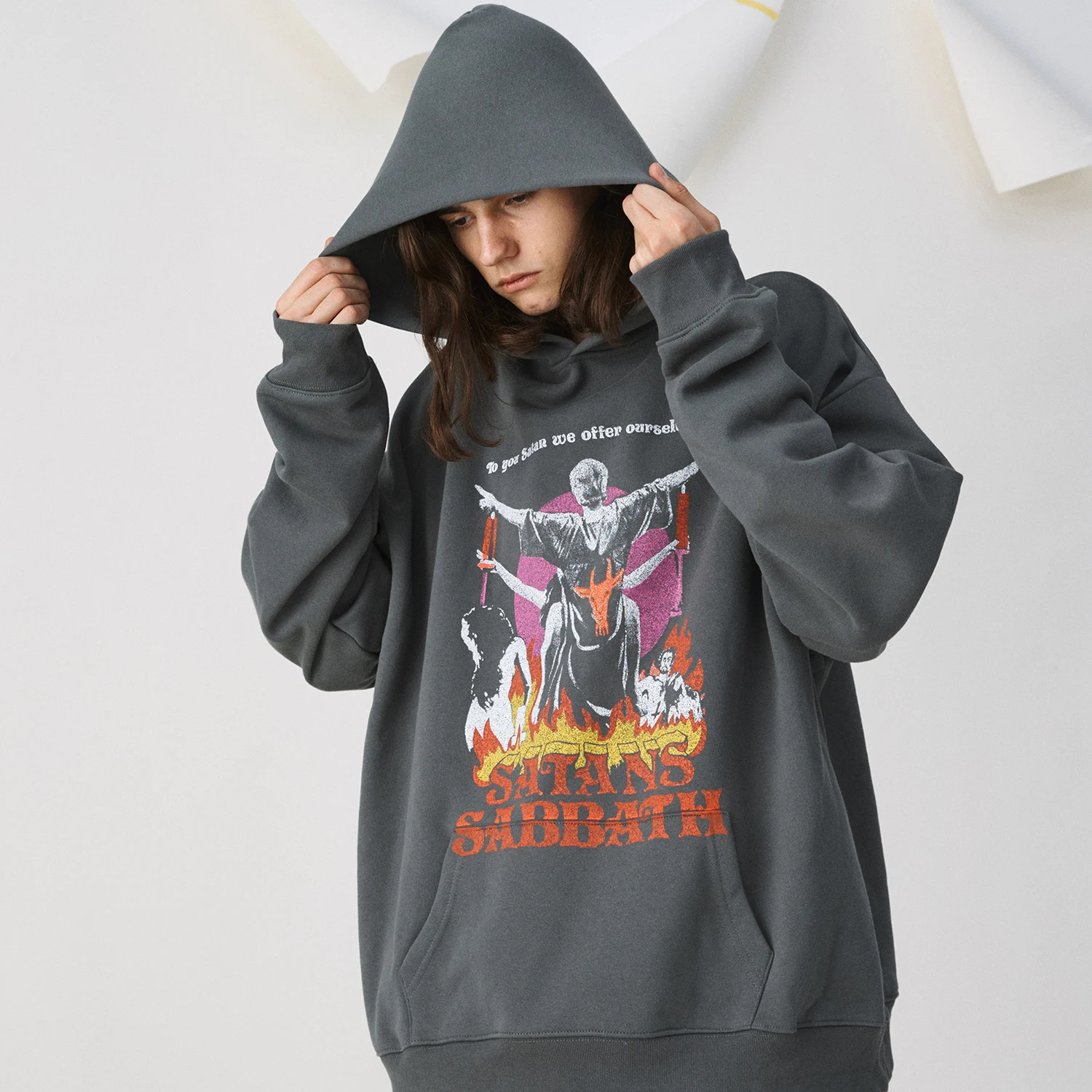 Aelfric Eden Goat Satan флисовые толстовки с капюшоном Мужские 2019 Harajuku Повседневный