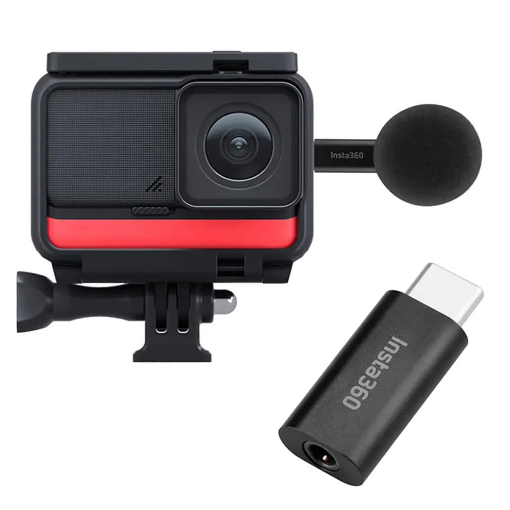 Оригинальный адаптер + микрофон для Insta360 One R 3 5 мм Trs конверсионный порт аудио 2шт
