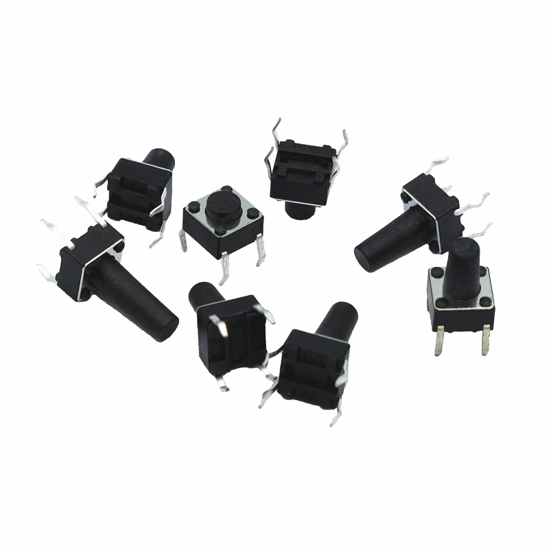 6x6 мм панель PCB мгновенный тактильный Такт Мини кнопочный переключатель DIP 4pin 6x6x4.