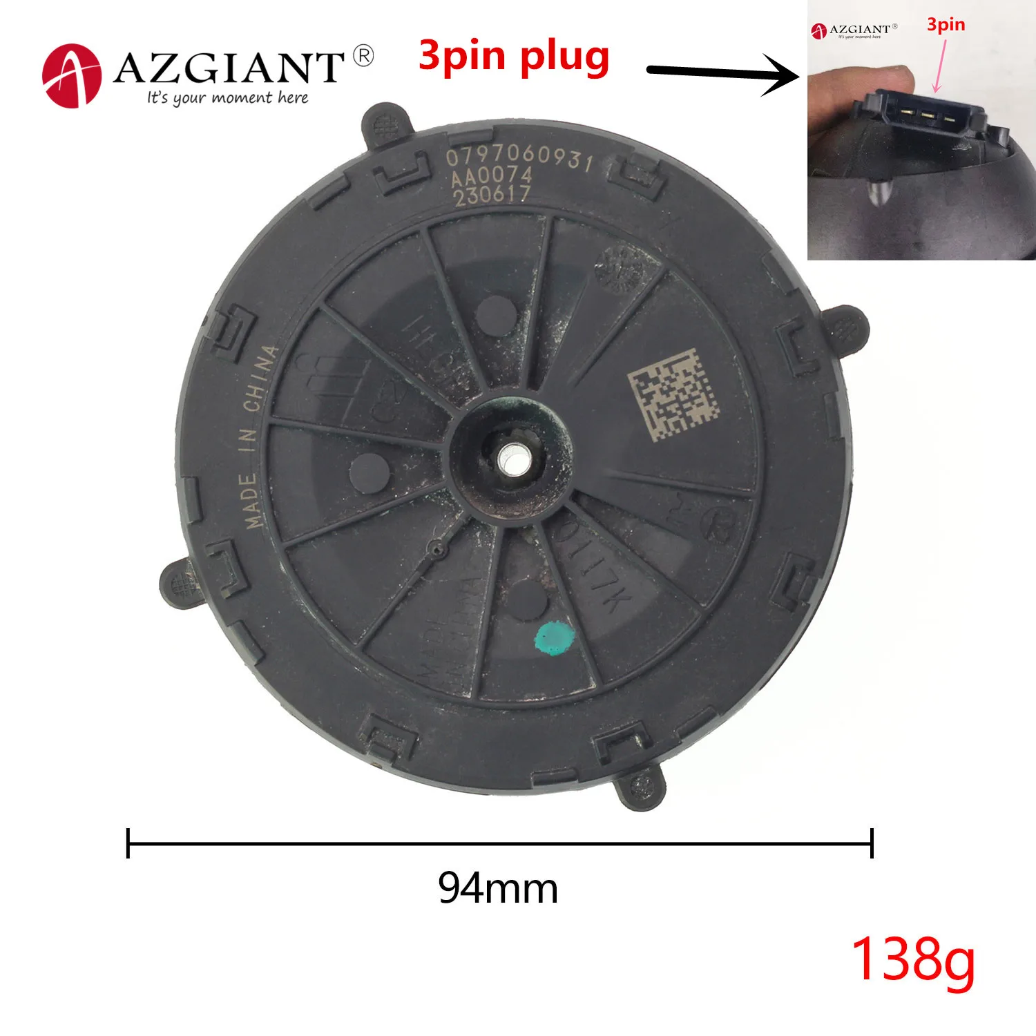 3pin plug used 3-контактный разъем, Автомобильное универсальное электрическое зеркало заднего вида, моторный коммутатор, объектив, драйвер, движение для pegueot Nissan citroen Ford VW BENZ - Название цвета: 3pin plug used