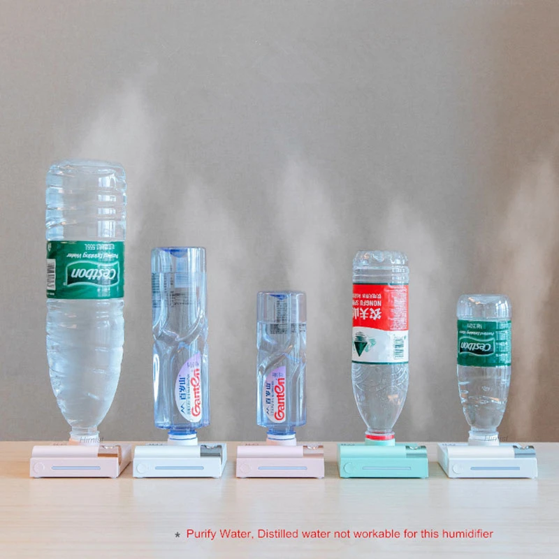 

Water Bottle Portable Humidifier Rechargeable Aromatherapy Humidificador USB Aroma Air Diffuser With Night Lamp For Travel