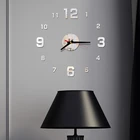Настенные часы с арабскими цифрами, современный дизайн, акриловые зеркальные часы наклеек, аксессуары для гостиной декоративных часы для дома horloge