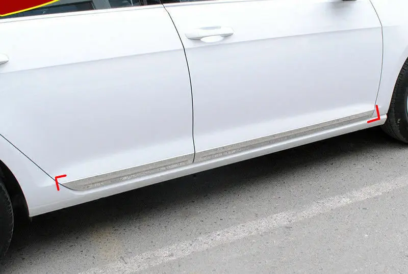 

for VM Golf MK7 7.5 2013-2019 Steel GLossy Door Body Bottom Sill Cover Trim 4pcs