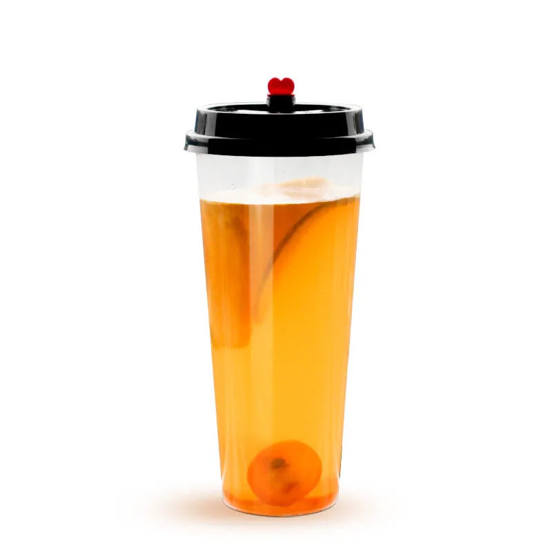 

50pcs Hard plastic cup disposable coffee cup 360ml 500ml 600ml 700ml 1000ml milk tea juice beverage cup birthday party favor cup