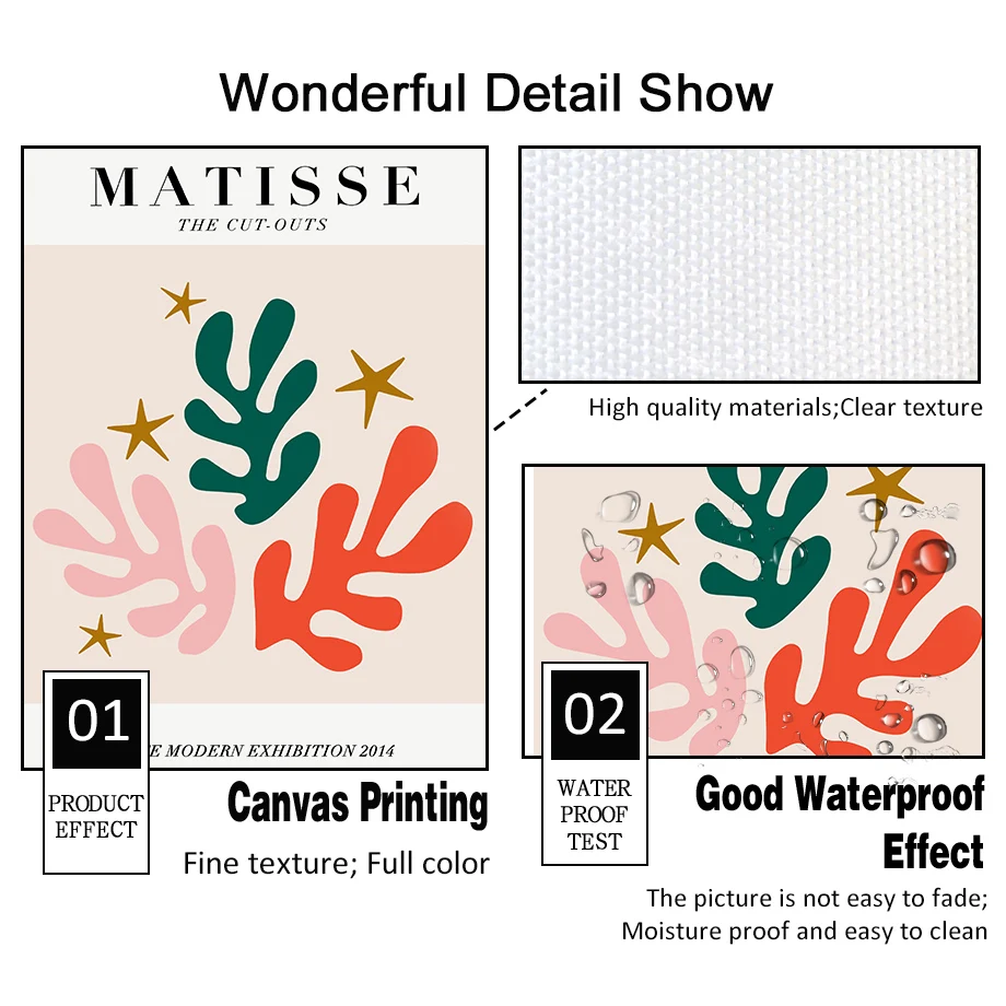 

Matisse Abstract Art Poster Colorful Leaf Girl Curve Wall Art Canvas Painting and Prints Wall Picture for Living Room Home Decor