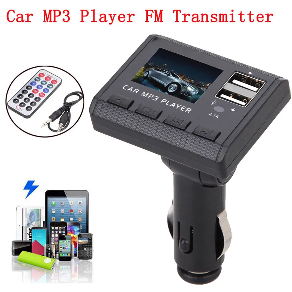 Автомобильный музыкальный MP3 плеер fm передатчик модулятор двойной USB зарядка SD MMC