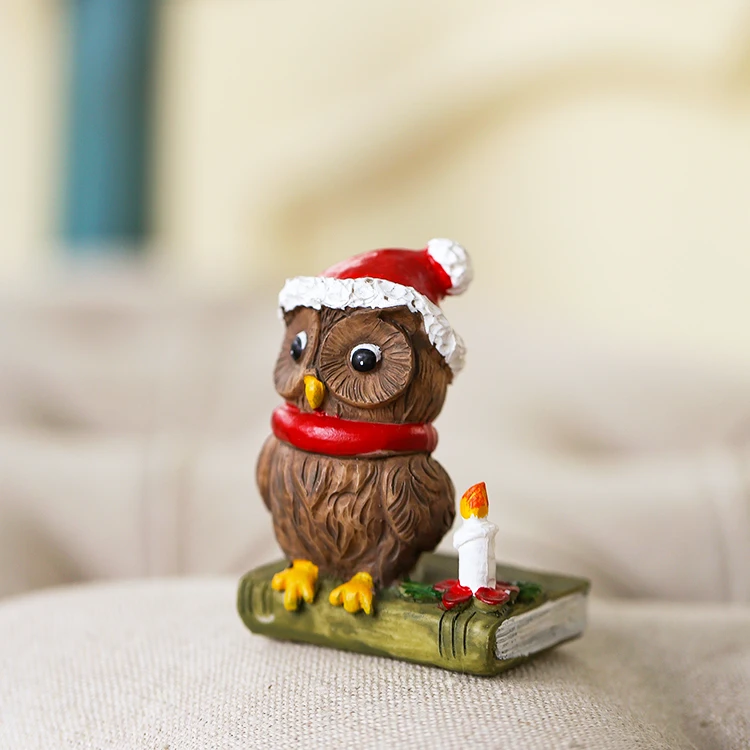 Ландшафтная кукла &quotСова&quot смола Рождественский домашний сад DIY Декор
