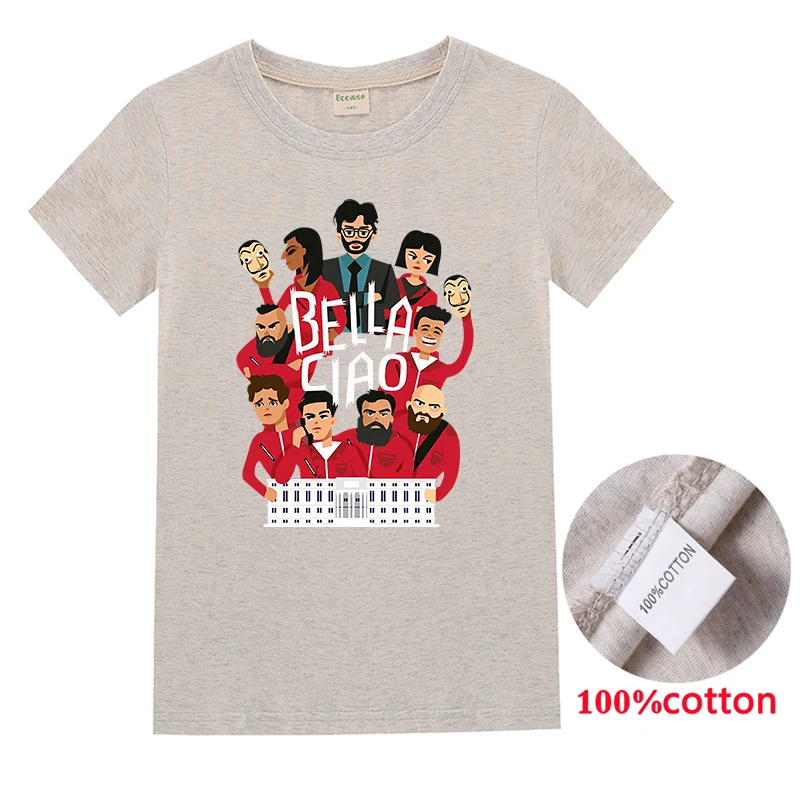 Новинка модные футболки для детей футболка мальчиков и девочек с принтом Heist The