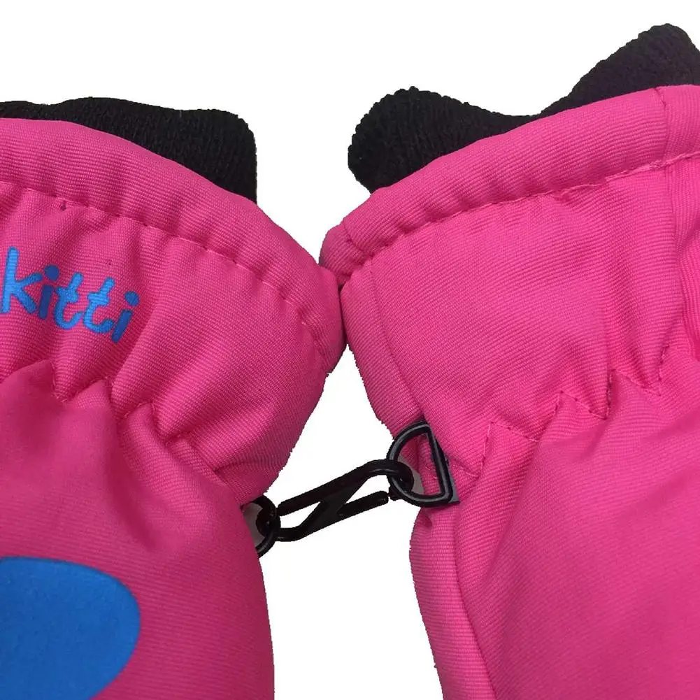 Детские лыжные перчатки плотные теплые детские красивые водонепроницаемые и