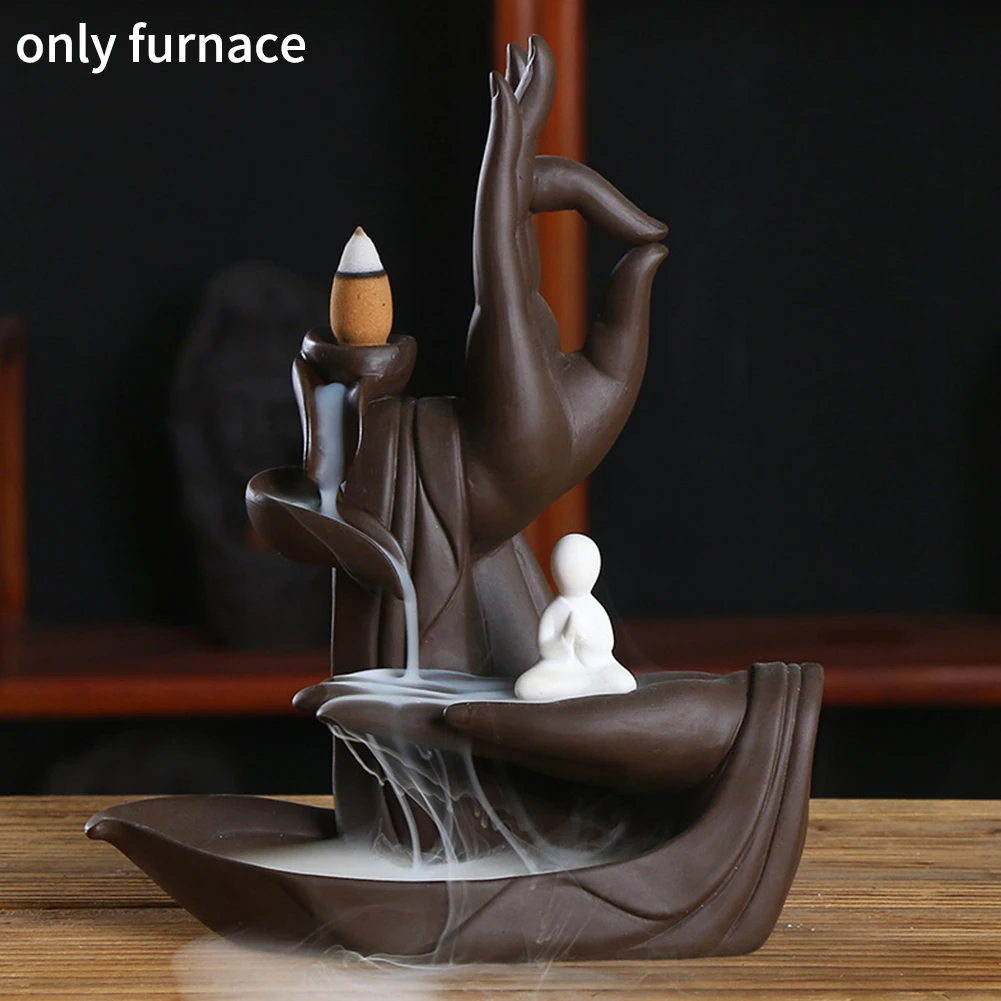 Подставка для ароматических палочек из фиолетовой глины домашний декор гостиной