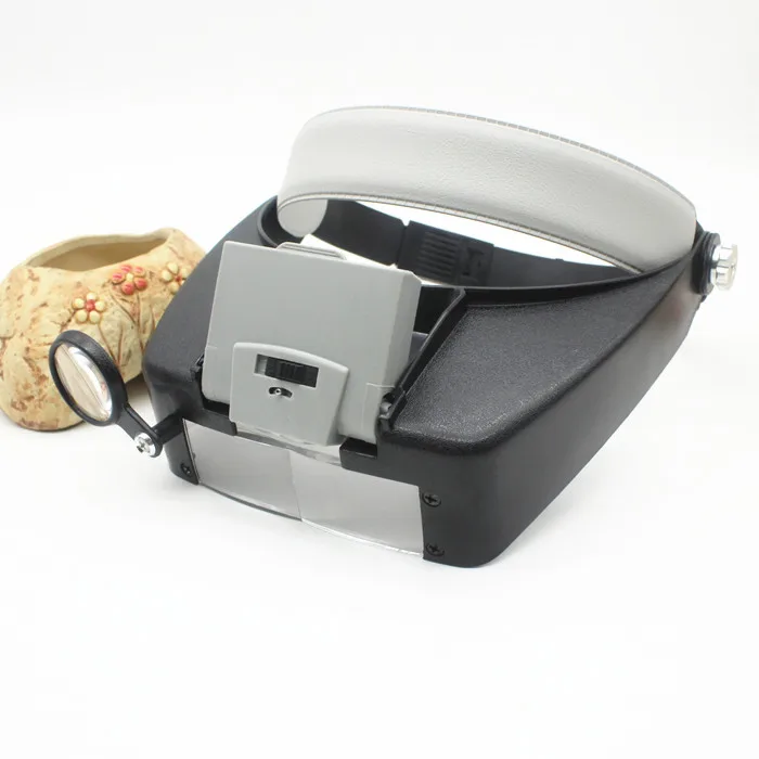 Увеличительное стекло для шлема лупа с 3 линзами со светодиодсветильник кой