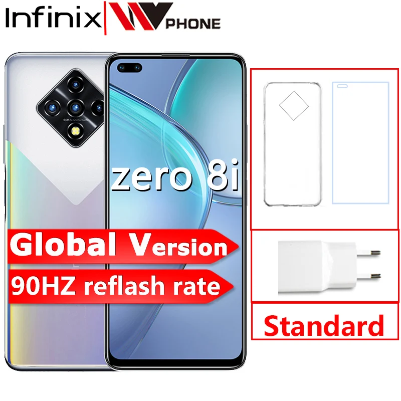 Infinix Zero 8i 8 ГБ 128 фотосессия 6 85 дюйма FHD 90 Гц полный экран зарядное устройство 4500 мАч