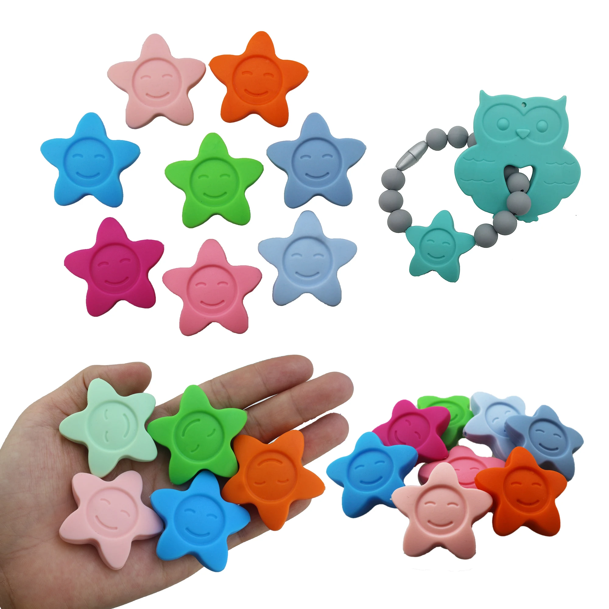 Оптовая продажа силиконовые бусины для прорезывателя зубов высшее качество