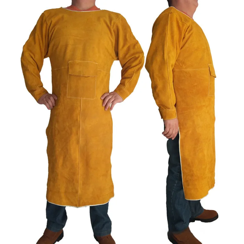 Фартук сварочный из воловьей кожи с защитой от ожогов| |