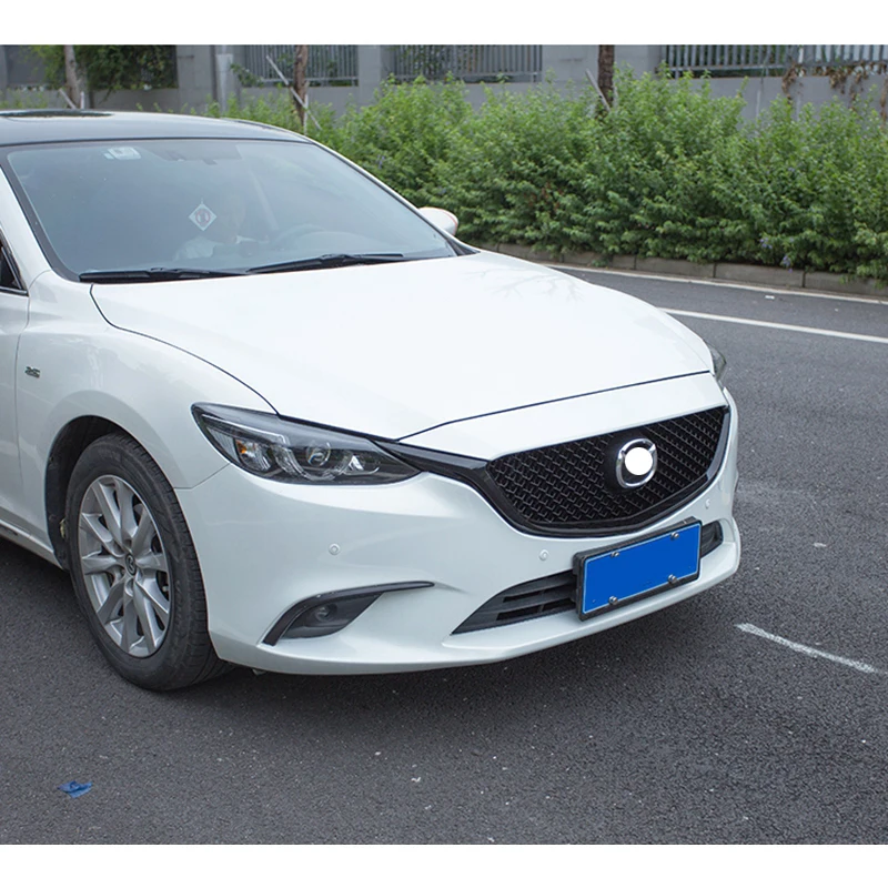 Автомобильный Стайлинг для Mazda 6 Atenza ABS пластик черный цвет передний бампер Гриль верхняя решетка Передние решетки протектор крышки
