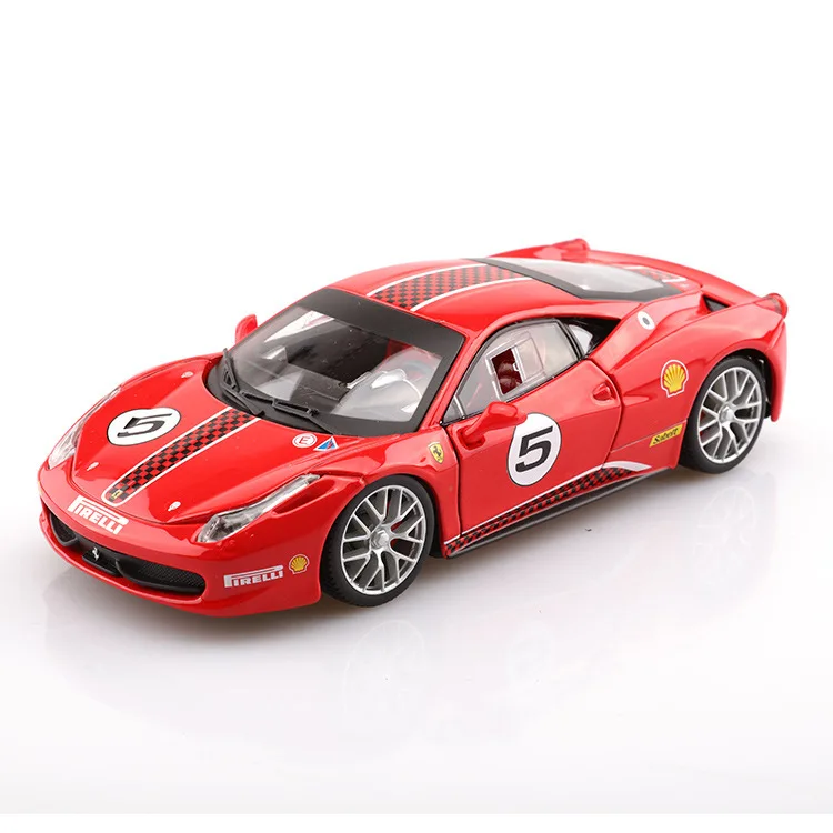 1:24 модель спортивного автомобиля из супер сплава Rafa 458 Racing Edition No. 5 подарки для