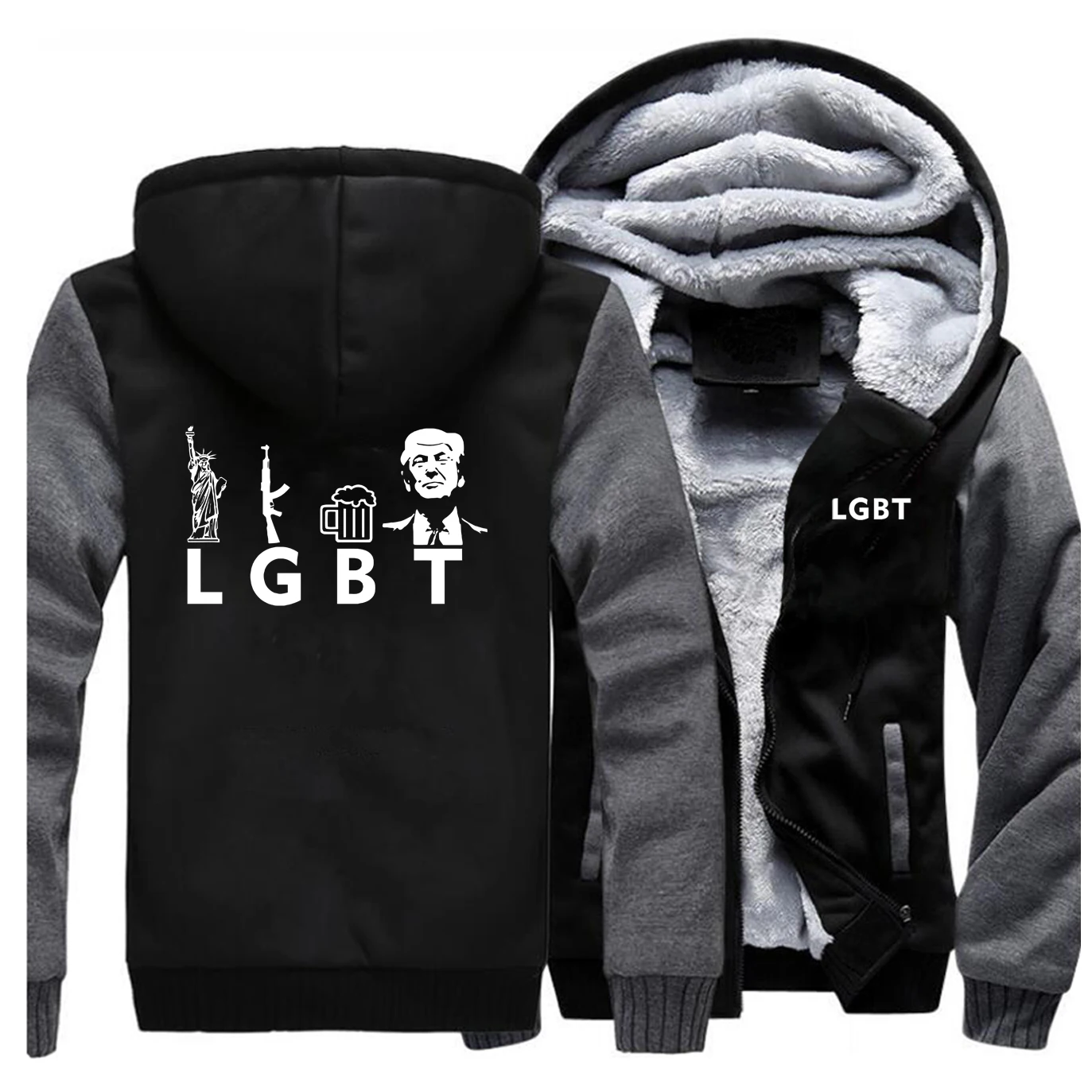 Мужская флисовая толстовка на молнии с капюшоном в стиле хип хоп|Мужские