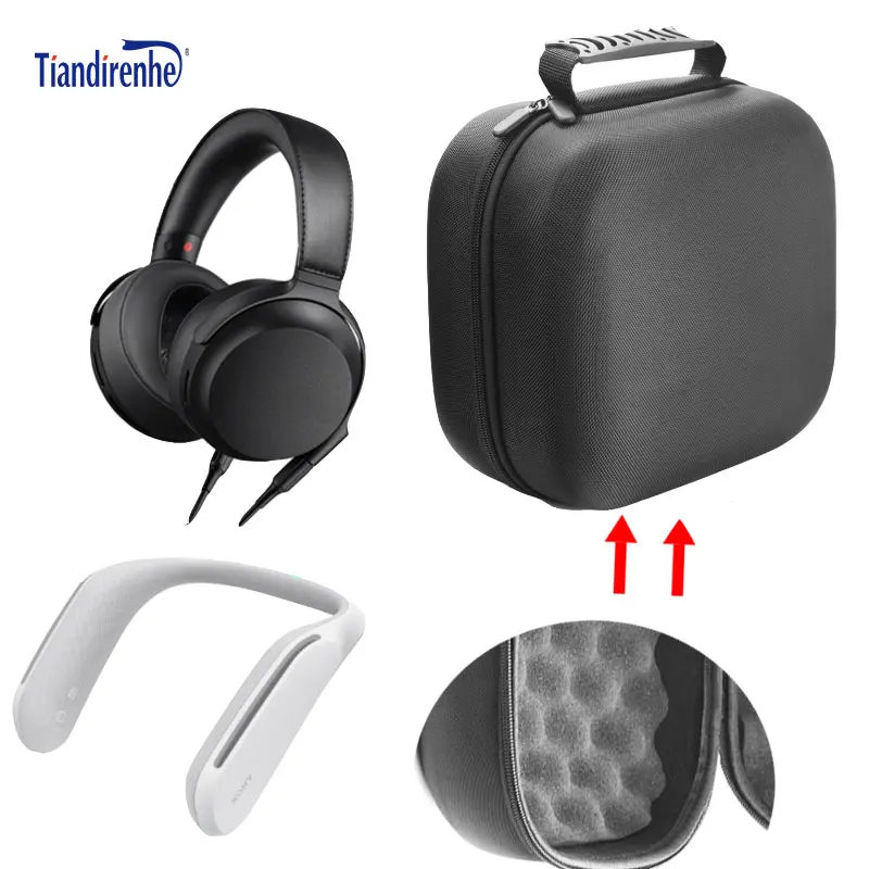 

Head-mounted HIFI portable speaker headset protection bag earbud case for Sony MDR-Z7M2 SRS-WS1 storage bag earphone accessories