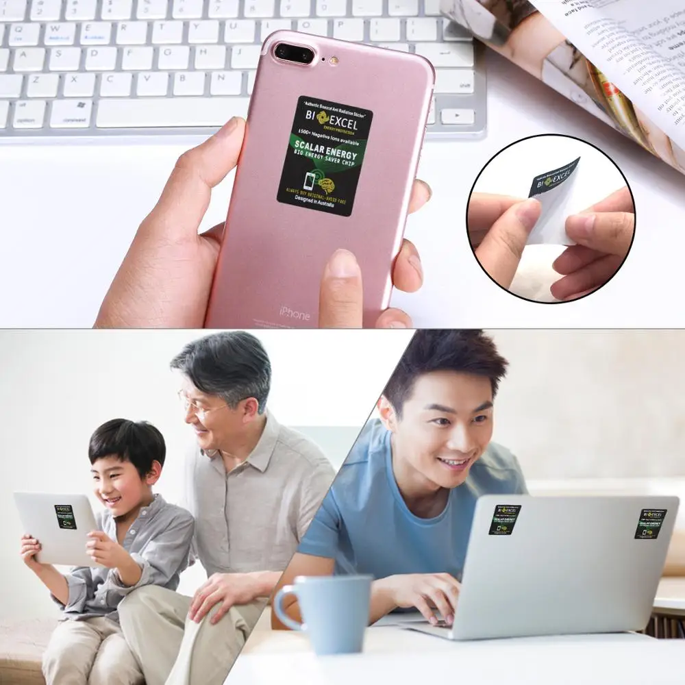 5 шт отрицательные ионы энергии био Excel стикер анти радиация Saver наклейка со смарт