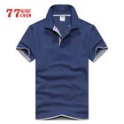 Рубашка-поло мужская хлопковая, повседневная теннисная майка, короткий рукав, размера плюс 3XL, лето 2021