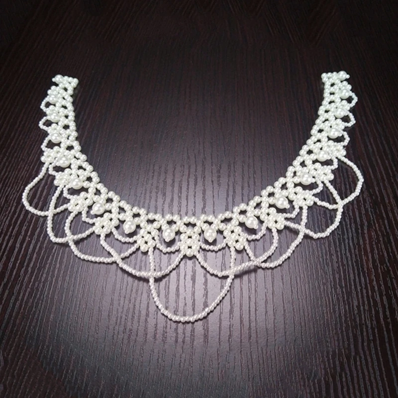 Этнический тканый Бисероплетение Поддельный Воротник имитация жемчуга