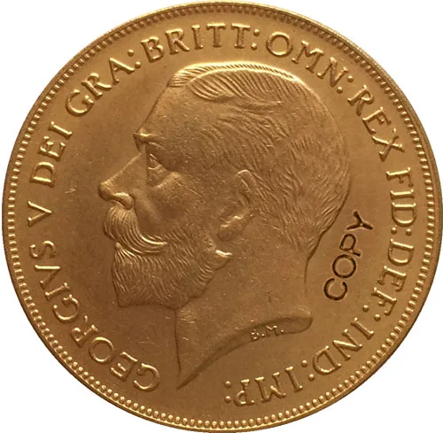 24 K с позолотой 1911 Соединенного Королевства 2 фунта короля Георга V монеты