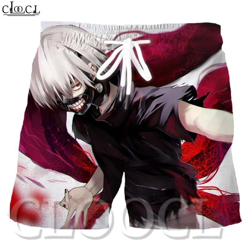 Мужские повседневные шорты CLOOCL Tokyo Ghoul с японским аниме графикой и 3D принтом