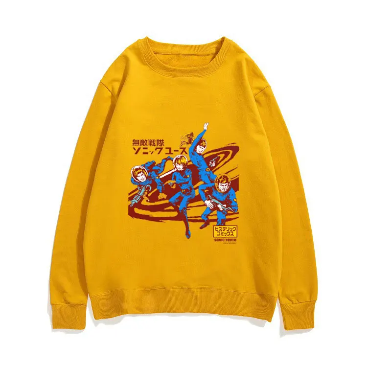 

Anime Peinr Sweatshirt Sonic Youth Rock Band Sweatshirts Men Fashion Personality Pullover Couples Tops Unisex Loose Streetwear