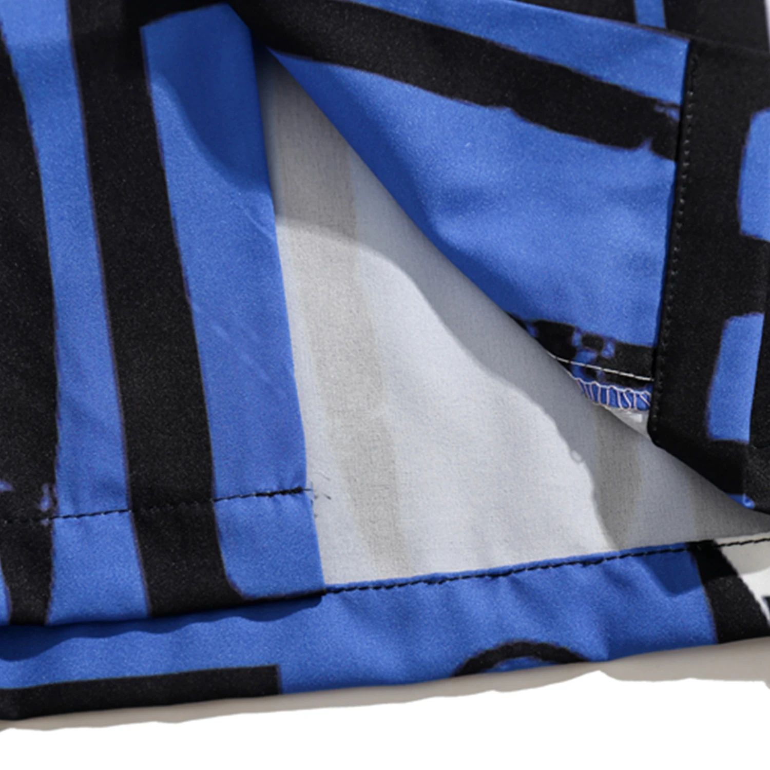 Цветные мужские рубашки с буквенным принтом в стиле Харадзюку уличная одежда