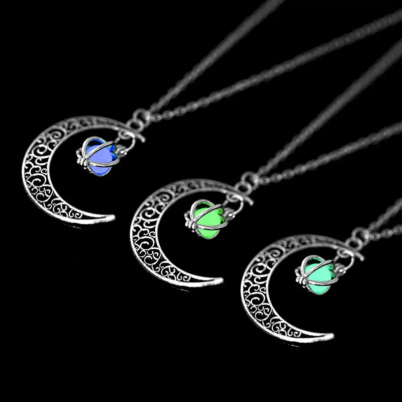 Новинка 2019 светящееся ожерелье Hot Moon подвеска с драгоценным камнем ювелирное