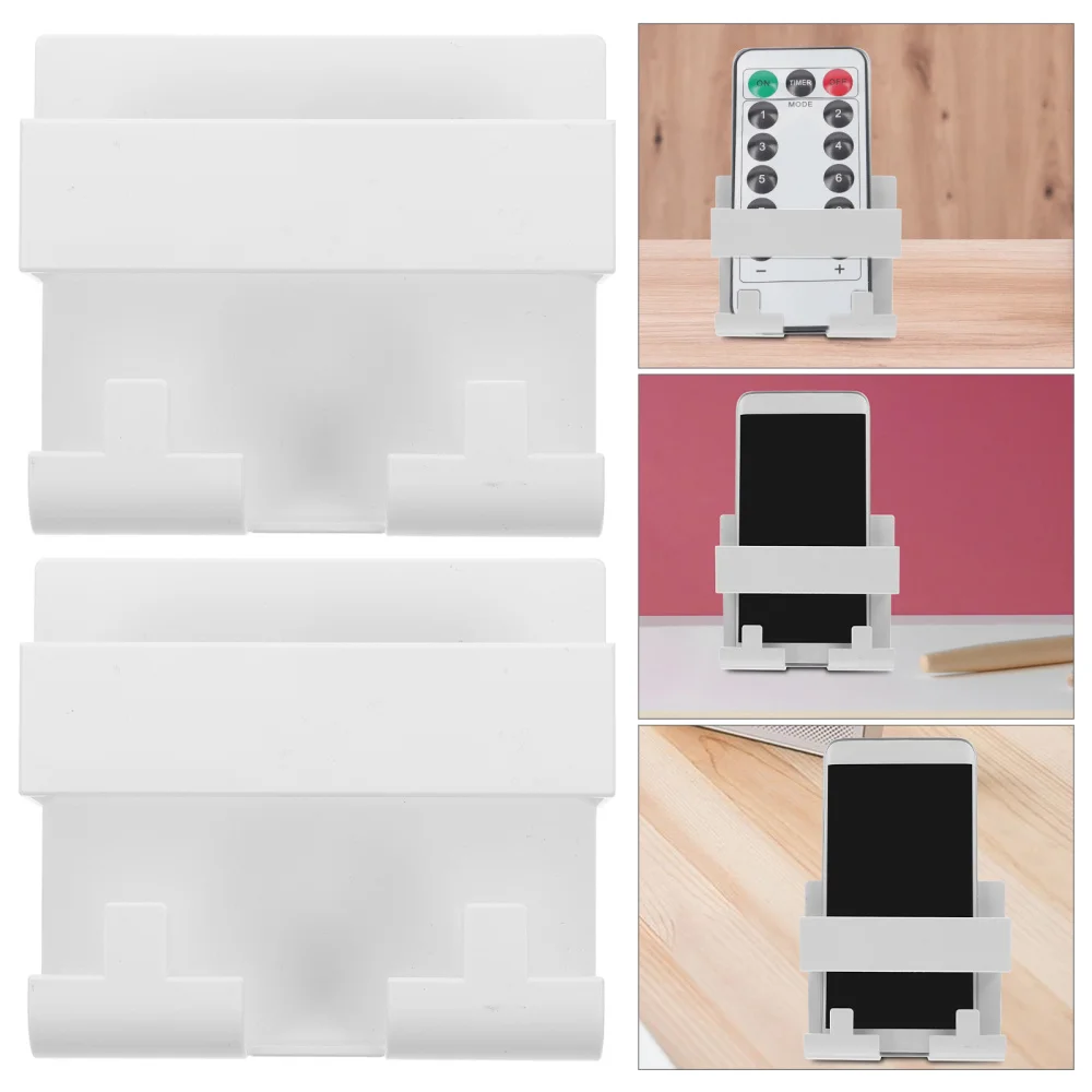 

2pcs Wall-mounted Cellphone Storage Stands Bathroom Mobile Phone Racks