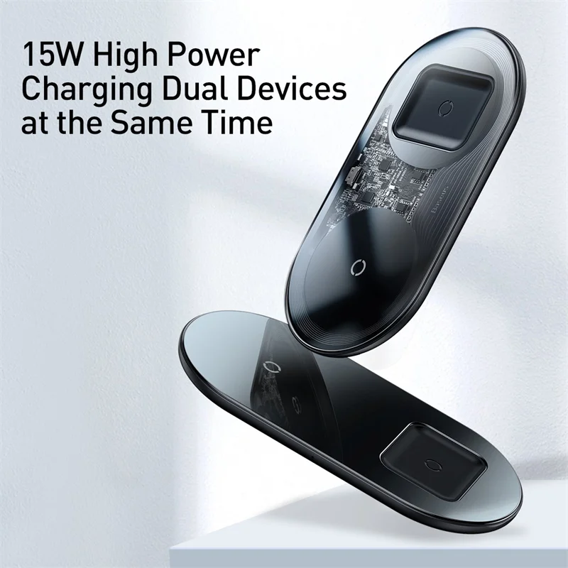 baseus 15w qi wireless charger fast charging for iphone for huawei qi high power portable wireless charger phone charger station free global shipping