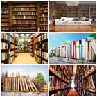 Laeacco книжная полка Фото фоны деревья книга дом семейство детский портрет фотографии фоны для фотостудии